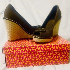 Tory Burch Brown Wedges